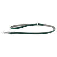 Produktbild von Das Lederband Hundeleine New York forest stone aus Leder in Grün und Grau