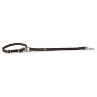 Produktbild von Das Lederband Kurzleine mit Halsung Graz Mocca aus Leder Braun 60 cm 14 mm