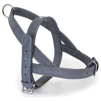 Produktbild von Das Lederband Norwegergeschirr Boston Granite aus Leder in Grau Silber Brustumfang 27-33 cm