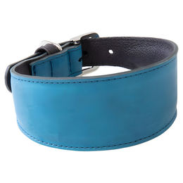 Produktbild von Das Lederband Vancouver Windhundhalsband aus Leder in Petrol/Black mit 57 cm Länge und 40 mm Breite