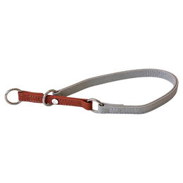 Das Lederband Zughalsband aus Leder Amsterdam Brandy/Grey 60 cm – Bild 1 von 1