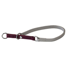 Das Lederband Zughalsband Stop Amsterdam Merlot/Grey aus Leder 55 cm – Bild 1 von 1