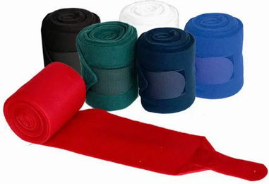 Produktbild von Daslö 2er-Set Fleece Polobänder Gamaschen für Pferd und Pony in Blau und Bunt