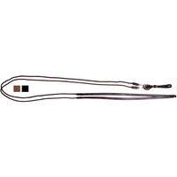 Produktbild von Daslö Pony Zügel aus Leder in Braun mit Karabiner und Kordelrohr