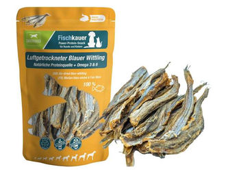 Produktbild von DAUERKAUER Fischkauer Blauer Wittling Naturkauartikel zur Zahnpflege 150 g