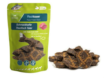 Produktbild von DAUERKAUER Fischkauer Thunfischtaler Monoprotein Belohnungssnack 70 g