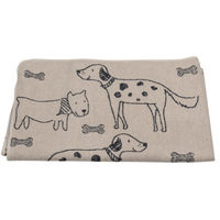 Produktbild von David Fussenegger Hundedecke Best Friend Allover aus Baumwolle Natur Beige 100 x 140 cm