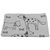 Produktbild von David Fussenegger Hundedecke Best Friend Allover Grau aus Baumwolle 100 x 140 cm Öko Tex zertifiziert