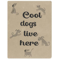 Produktbild von David Fussenegger Hundedecke cool Dogs live here Beige 100 x 140 cm