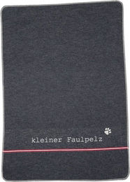 David Fussenegger Hundedecke Kleiner Faulpelz aus Baumwolle Grau Öko-Tex Standard 100 – Bild 1 von 5