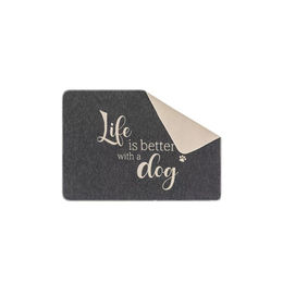 David Fussenegger Hundedecke Life is better in Anthrazit 100x140cm – Bild 1 von 1