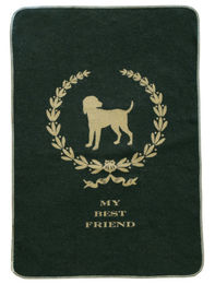 David Fussenegger Hundedecke My Best Friend Grau aus Baumwolle 100 x 140 cm – Bild 1 von 4