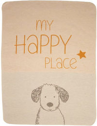 David Fussenegger Hundedecke My Happy Place aus Baumwolle Weiß Beige 70 x 90 cm – Bild 1 von 11