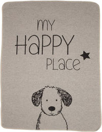 David Fussenegger Hundedecke My Happy Place Grau aus Baumwolle 70 x 90 cm – Bild 1 von 11