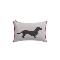 Produktbild von David Fussenegger Hundekissen aus Baumwolle Grau Dackel Design