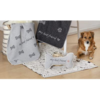Produktbild von David Fussenegger Hundekissen my best friend Hundeknochen aus Filz Grau 40x20 cm - 20 cm
