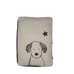 David Fussenegger Hundekissen My Happy Place aus Baumwolle 90x60 cm Grau Beige – Bild 1 von 4