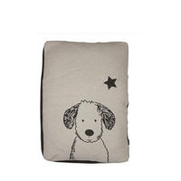 Produktbild von David Fussenegger Hundekissen My Happy Place aus Baumwolle 90x60 cm Grau Beige