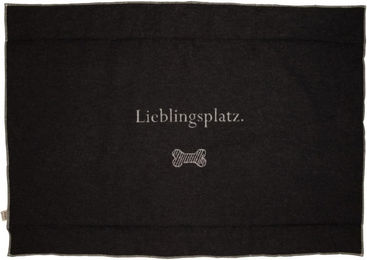 David Fussenegger Hundematte Lieblingsplatz XXL aus Baumwolle Grau Schwarz – Bild 1 von 5