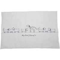 Produktbild von David Fussenegger Hundematte My Best Friends aus Baumwolle Größe L in Grau oder Beige - 1 Stk.