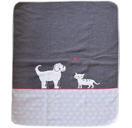 David Fussenegger Katzendecke und Hundedecke aus Baumwolle in Grau oder Bunt – Bild 1 von 6