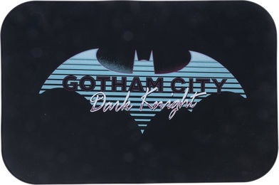 Produktbild von DC Batman Silikon-Napfunterlage Gotham City Schwarz Bunt 45 x 30 cm