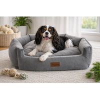 Produktbild von DDOnlineShop Hundematte Hundebett Grau aus Polyester für erwachsene Hunde