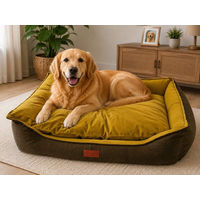 Produktbild von DDOnlineShop Premium Hundebett und Katzenbett aus Polyester in Braun-Gold