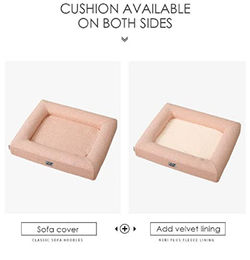 Produktbild von Dear Darling DD-01 Orthopädisches Hundebett und Katzenbett mit Memory Foam, Gelenkschonend, Größe L, Anthrazit