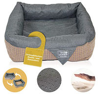 Produktbild von Dear Darling Luxus Hundebett und Katzenbett mit Memory Foam in Braun und Anthrazit Größe M