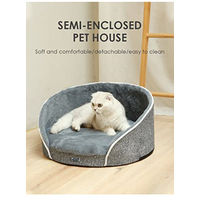 Produktbild von Dear Darling Orthopädisches Hundebett und Katzenkorb mit Memory Foam und waschbarem Bezug Grau Größe M