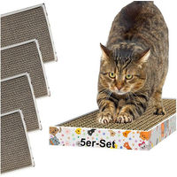 Produktbild von DecoHomeTextil Kratzbrett für Katzen aus Kratzpappe 5er-Set Braun 46,5 x 17,5 x 3,4 cm