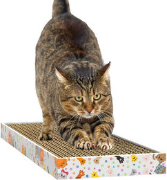 DecoHomeTextil Kratzbrett für Katzen aus Kratzpappe zur Krallenpflege und zum Möbelschutz 46,5 x 17,5 x 3,4 cm – Bild 1 von 11