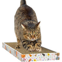 Produktbild von DecoHomeTextil Kratzbrett für Katzen aus Kratzpappe zur Krallenpflege und zum Möbelschutz 46,5 x 17,5 x 3,4 cm