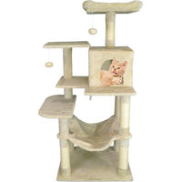 Produktbild von Defactoshop Kratzbaum für Katzen mit dicker Säule in Rom Beige 143 cm