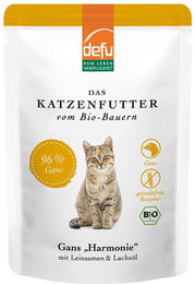 Produktbild von Defu Bio Harmonie Katzenfutter Gans und Lachs für erwachsene Katzen 12x85g