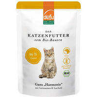 Produktbild von Defu Bio Harmonie Katzenfutter Gans und Lachs für erwachsene Katzen 12x85g