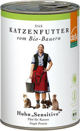Produktbild von Defu Bio Huhn Sensitive Pate für erwachsene Katzen 12x410g