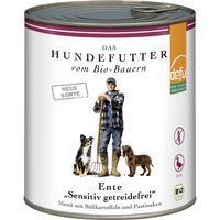 Produktbild von Defu Bio Hundefutter Ente Sensitiv getreidefrei Monoprotein Adult 820g