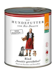 defu Bio Hundefutter Rind Sensitiv getreidefrei Nassfutter Adult 820 g - 820 g – Bild 1 von 3