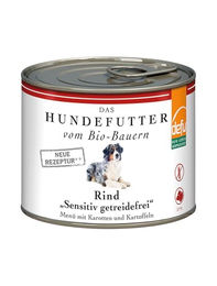 defu Bio Hundefutter Rind Sensitiv getreidefrei Nassfutter Menü 200 g - 200 g – Bild 1 von 1