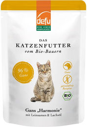 Produktbild von Defu Bio Katzen Nassfutter Gans und Lachs für erwachsene Katzen 85g