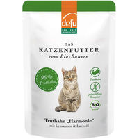 Produktbild von Defu Bio Katzen Nassfutter Truthahn und Lachs für adulte Katzen 85g - 85 g