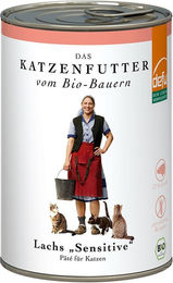 Produktbild von Defu Bio Lachs Sensitive Pate für erwachsene Hunde 410g - 410 g