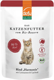 Produktbild von Defu Bio Rind Harmonie Katzen Nassfutter Adult Rind und Lachs 85g - 85 g