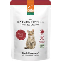 Produktbild von Defu Bio Rind Harmonie Katzen Nassfutter Adult Rind und Lachs 85g - 85 g