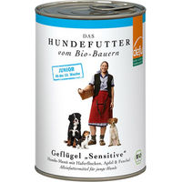 Produktbild von Defu Demeter Felderz Bio Geflügel Sensitive Hund Nassfutter Junior 400g - 400 g
