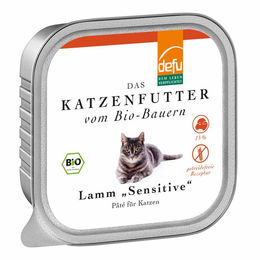Produktbild von DEFU DEMETER FELDERZ Katze Nassfutter Lamm Sensitive Paté aus kontrolliert ökologischer Erzeugung 100g