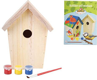 degawo Holz Vogelhaus zum Anmalen mit Nistkasten und Zubehör – Bild 1 von 3