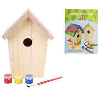 Produktbild von degawo Holz Vogelhaus zum Anmalen mit Nistkasten und Zubehör